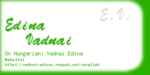 edina vadnai business card